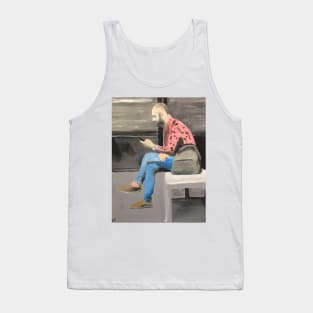 Man Taking A Break In The Sun Tank Top